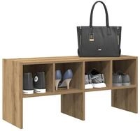 vidaXL Schuhschrank Schuhregal Stapelbar Artisan-Eiche 89,5x30x40 cm