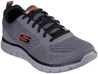 Schn&uuml;rschuh SKECHERS "TRACK-LESHUR", Herren, Gr. 39, grau (dunkelgrau), Lederimitat,