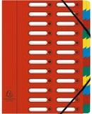 EXACOMPTA F&auml;chermappe EXACOMPTA Ordnungsmappe, DIN A4, Karton, 24 F&bdquo;cher, rot