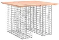 vidaXL Gartenbank, Outdoor Bank aus Gabionen 100x102x72 cm Massivholz Douglasie