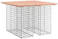vidaXL Gartenbank, Outdoor Bank aus Gabionen 100x102x72 cm Massivholz Douglasie