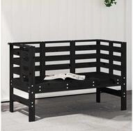 vidaXL Gartenbank vidaXL Gartenbank Schwarz 111,5x53x71 cm Massivholz Kiefer