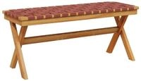vidaXL Gartenbank Gartenbank Rot Massivholz und Stoff (1-St)
