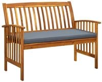 vidaXL Gartenbank Gartenbank mit Kissen 119 cm Massivholz (1-St)