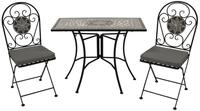 DEGAMO Balkonset SIENA, (3-tlg), 2x Klappstuhl und 1x Wandtisch rechteckig...