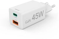 Hama USB-Ladeger&auml;t (Schnellladeger&auml;t, Netzteil, 1x USB-C, 1x USB-A, 45 W)