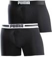 Boxershorts PUMA "PUMA MEN EVERYDAY PLACED LOGO BOXERS 2P", Herren, Gr. S, schwarz,