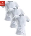 Clipper Unterhemd (3-St) aus Doppelripp, T-Shirt, Unterziehshirt, Kurzarm...