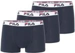 Boxer FILA "MAN BOXER SHORTS", Herren, Gr. S, blau (navy), Single Jersey,