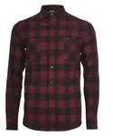 URBAN CLASSICS Langarmhemd Urban Classics Herren Checked Flanell Shirt (1-tlg)