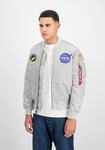 Bomberjacke ALPHA INDUSTRIES "MA-1 VF Vintage Fit NASA", Herren, Gr. S, grau (pastel