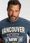 T-Shirt MAN'S WORLD, Herren, Gr. S (44/46), blau, Single Jersey, Obermaterial: 100%