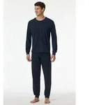 Schiesser Schlafanzug Comfort Essentials (2 tlg) mit gestreiftem Oberteil blau...