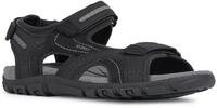 Sandale GEOX "UOMO SANDAL STRADA", Herren, Gr. 39, schwarz (schwarz, grau),
