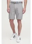 INDICODE Chinoshorts IDMews Kurze Hose mit G&uuml;rtel grau S
