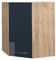 Vicco Eckh&auml;ngeschrank Fame-Line, Dunkelblau Hochglanz/Goldkraft Eiche, 57 cm...