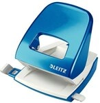 LEITZ Locher Locher 2,5mm mit Anschlagschiene blau metallic in Blisterverpackung