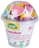 Lena&reg; Bastelperlen LENA Holzperlen Cupcakes 170 Perlen 3 Anh&auml;nger und 3...