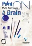 CLAIREFONTAINE Zeichenpapier PaintON &agrave; grain/gek&ouml;rnt, Block A2, 20 Blatt wei&szlig;