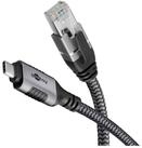 Goobay GOOBAY Ethernet-Kabel CAT6 USB-C 3.1 auf RJ45, 1m, schwarz/silber