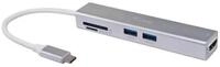 Equip 5-in-1-USB-C-Multifunktionale adapter, HDMI, USB 3.0, TF/Micro SD...