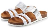 Pantolette LASCANA "Mule, Sandale, offener Schuh, Sommerschuh", Damen, Gr. 36, wei&szlig;,