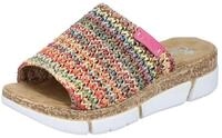Pantolette RIEKER, Damen, Gr. 43, bunt (multi), Textil, Schuhe Pantolette,