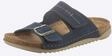 Pantolette FISCHER, Damen, Gr. 36, blau (marine), Lederimitat, Schuhe Pantolette