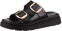 Pantolette TAMARIS, Damen, Gr. 36, schwarz, Leder, unifarben, Basic, Schuhe