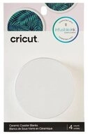 Cricut Becheruntersetzer Untersetzer Rohling rund, Unterlage, wei&szlig;, Set, 4...