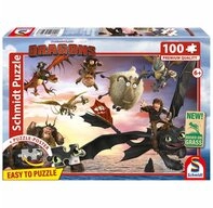 Schmidt Spiele Puzzle Dragons, Drachenreiter in Aktion, 100 Teile, 100...