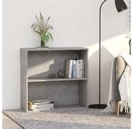 vidaXL B&uuml;cherregal, B&uuml;cherregal 2 F&auml;cher Betongrau 80x30x76,5 cm...