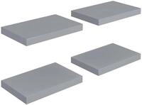 vidaXL Wandregal, Schwebende Wandregale 4 Stk. Grau 40x23x3,8cm MDF