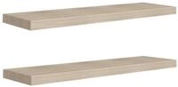 vidaXL Wandregal, Schweberegale 2 Stk. Eichen-Optik 90x23,5x3,8 cm MDF