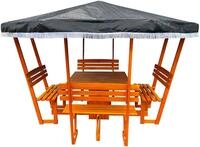 promadino Holzpavillon Rosenheim, (Set), BxT: 304x304 cm, inkl. Sitzgruppe