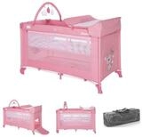 LORELLI Baby-Reisebett Noemi Wickelauflage, 2 Ebenen, Spielbogen, R&auml;der,