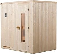 weka Sauna Halmstad, BxTxH: 194 x 144 x 199 cm, 68 mm, (Set) 7,5 kW Bio-Ofen mit