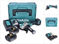 Makita Akku-Winkelschleifer DGA 521 RFX1J 18 V 125 mm X-LOCK Brushless + 2x...