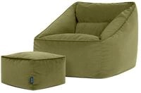 icon Sitzsack Riesen Sessel aus Samt &bdquo;Natalia" mit Hocker (Spar-Set, 1 x