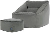 icon Sitzsack Riesen Sessel aus Samt &bdquo;Natalia" mit Hocker (Spar-Set, 1 x
