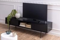 ACTONA GROUP TV-Board in schwarz, MDF, Stahl - 180x44,5x40cm (BxHxT)