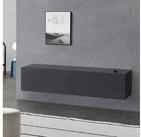 en.casa H&auml;ngeschrank &raquo;Evaton&laquo; mit 2 Klappen 140 x 33 x 30 cm Dunkelgrau, matt