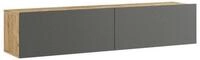 en.casa TV-Schrank &raquo;Lapinlahti&laquo; 140x31,5x29,5cm Eiche rustikal/Anthrazit