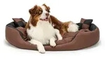 lionto Tierkissen, Wendek&ouml;rbchen 4-in-1 Heimtierbett, 110x80 cm, schwarz/braun,