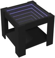 vidaXL Couchtisch LED-Couchtisch Schwarz 53x53x45 cm Holzwerkstoff (1-St)