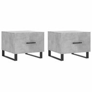 vidaXL Couchtisch Couchtische 2 Stk. Betongrau 50x50x40 cm Holzwerkstoff (2-St)