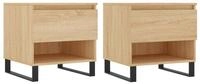 vidaXL Couchtisch Couchtische 2 Stk. Sonoma-Eiche 50x46x50 cm Holzwerkstoff...