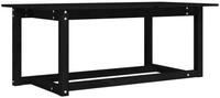 vidaXL Couchtisch Couchtisch Schwarz 110x55x45 cm Massivholz Kiefer (1-St)