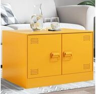 vidaXL Couchtisch, Couchtisch Senfgelb 67x50x44 cm Stahl