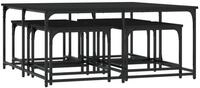 vidaXL Ablagetisch, Satztische 5 Stk. Schwarz Holzwerkstoff